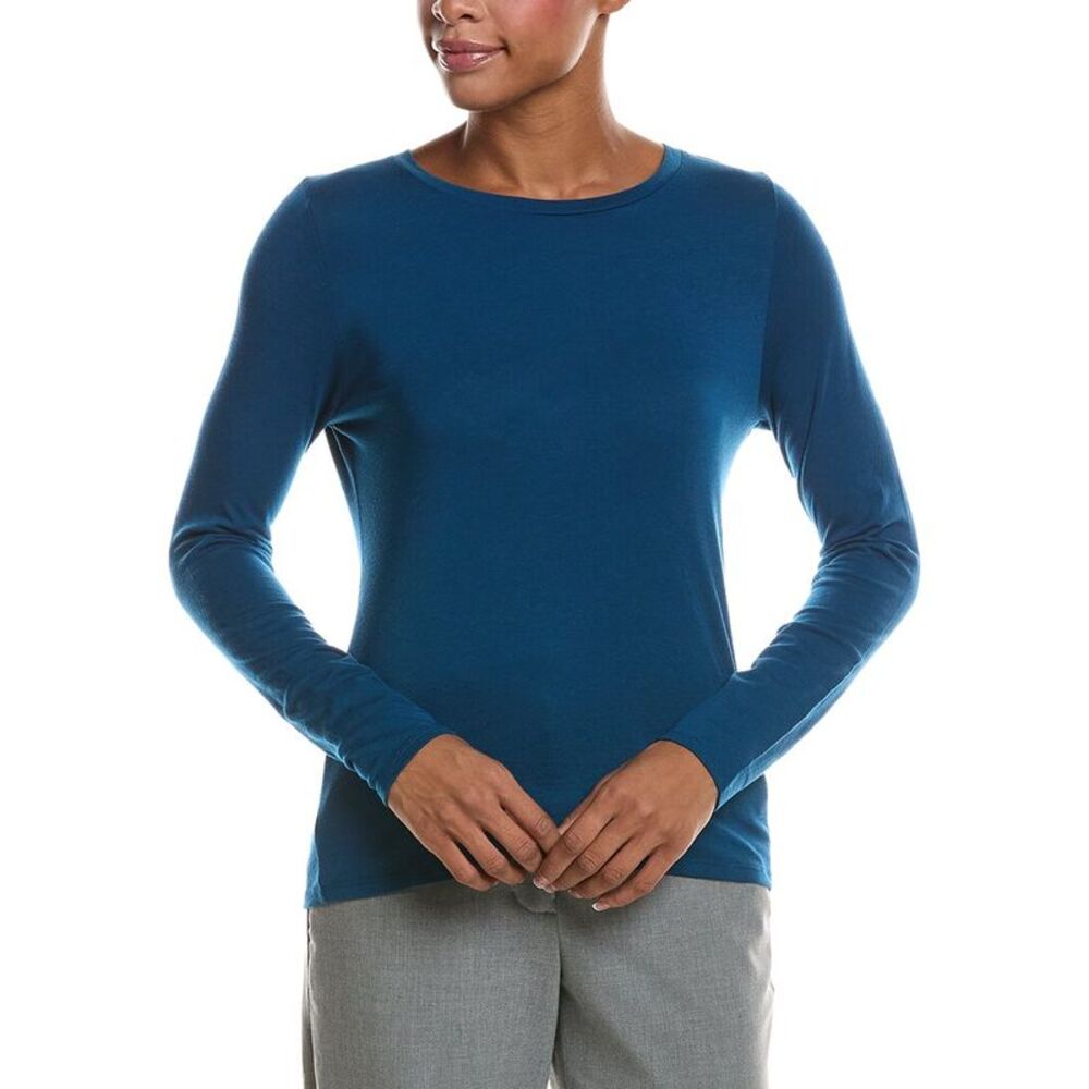 Eileen Fisher Womens Round Neck Slim T-Shirt